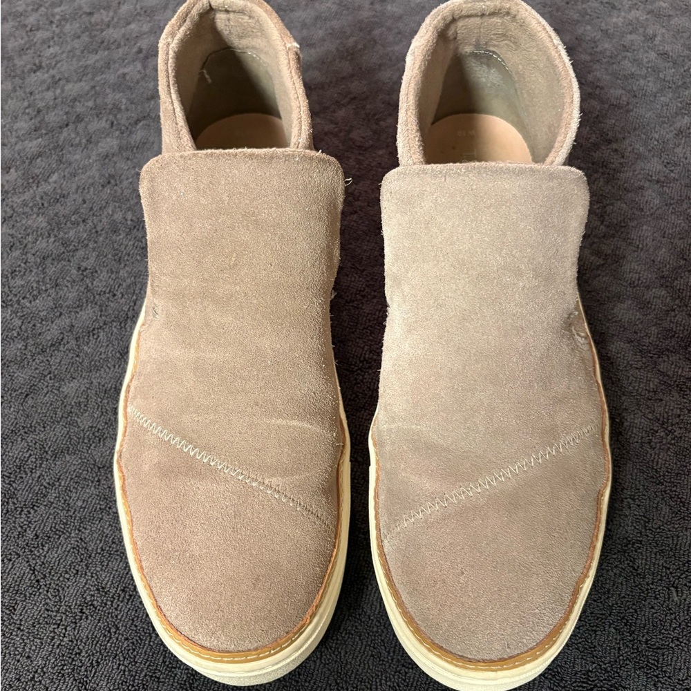 Women’s Suede Toms Slip-On Casual Shoes in Taupe Size‎ W10